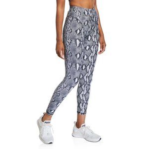 French Cut Python-Printed Leggings